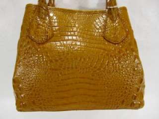 195 NWT BRAHMIN Amber MELBOURNE Anytime CROCO LEATHER TOTE BAG PURSE 