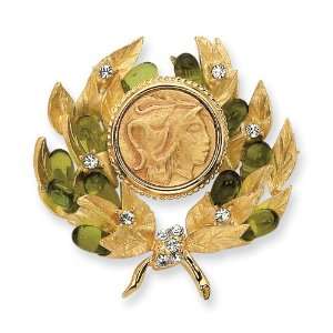  Jacqueline Kennedy Greek Coin Pin Jewelry