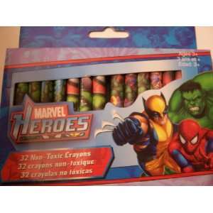  Marvel Heroes Crayons ~ 32 Non Toxic Crayons Toys & Games
