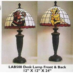 Labrador Retriever Stained Glass Lamp