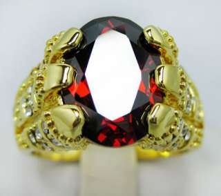 Brand New ruby mans 10KT yellow Gold Filled Ring size 10  
