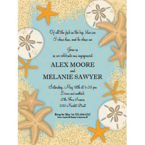    Sand Dollars and Starfish Party Invitations