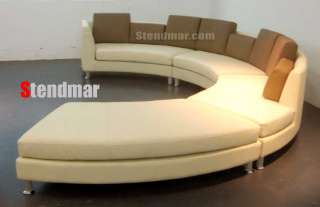 4PC NEW MODERN ROUND SECTIONAL LEATHER SOFA S506C  