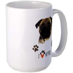  Large Mug Coffee Drink Cup Pug I Love My Pug Dog 