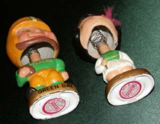 VINTAGE GREEN BAY PACKERS KISSING BOBBLE HEADS NODDERS   