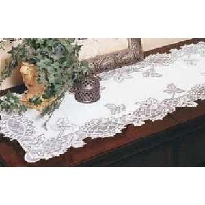   Heritage Lace Eden Pattern 14 x 52 Table Runner White: Home & Kitchen