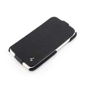  HTC One X Flip Down Fold Premium Black Leather Phone Case 