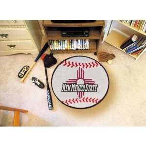   New Mexico State Aggies NCAA Baseball Round Floor Mat (29) Sports