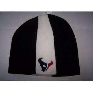   Houston Texans Beanie Knit Hat Cap Skunk Beanie Blue & White: Sports
