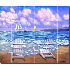  Beach Day by Raenette Franklin   Artwork On Tile Ceramic 