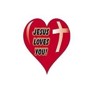  Magnet Heart Jesus Loves You Pack of 6