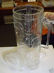 New Clear Plastic Cowboy Boot Mug 7oz Drinking Glass  