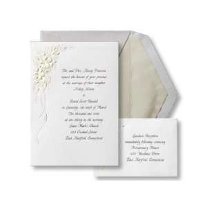  Pearl Ribbon and Bouquet   Wedding Invitation Health 