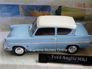 FORD ANGLIA CAR EXCELLENT DETAIL 1/43RD SCALE BLUE CLASSIC MODEL 