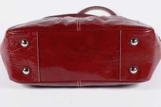 Coach Red Patent Leather Shoulder Bag Handbag Purse F13761  