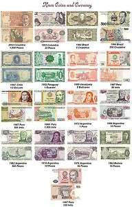 South America Currency Set 17 Notes High Value ***  