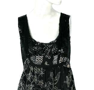   168 Desigual Floral Printed Sequin Embellished Tunic Dress Small S 38