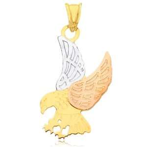   / Gold Over Silver Tri Color Eagle Pendant   SKU: GB 005 46: Jewelry