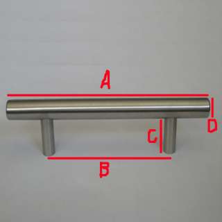 10  24 Stainless Steel Cabinet Hardware Bar Pull Handle T 