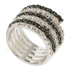  Layered Black & White Ring: Jewelry