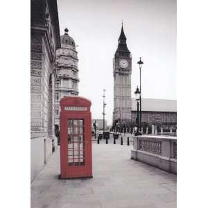  Greeting Card Note Card London Calling Phone Booth Blank 