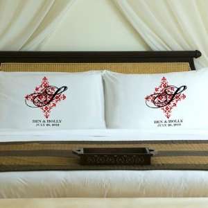   Romantic Red Perfect Panache Couples Pillow Case Set