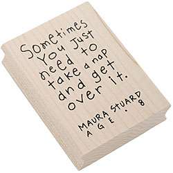  Kid Quotes Nap and Get Over It Rubber Stamp  Overstock