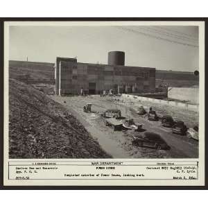  Denison Dam,reservoir,complete,power house,TX,1944