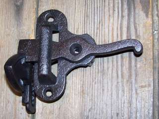   gate drop catch old antique reversible cast iron heavy duty  