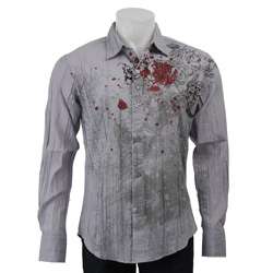 Pop Icon Mens Woven Crinkle Shirt  
