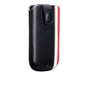   Leather Racing Stripe Pouch (Small) Cell Phones & Accessories