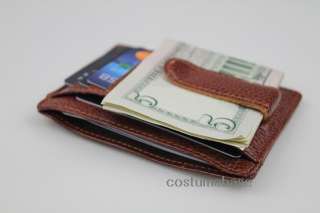   Wallet Black Brown Money Clip Card Case ID Whatever Can Fit  