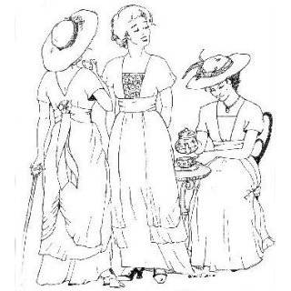  Titanic Era Afternoon Tea Dress Pattern Arts, Crafts 