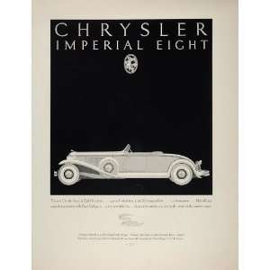  1931 Ad Chrysler Imperial Eight Roadster Automobile Car 