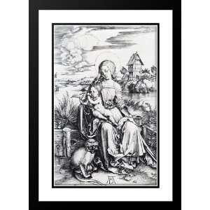 Durer, Albrecht 18x24 Framed and Double Matted Madonna With The Monkey