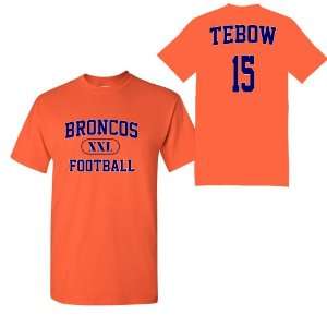   Tebow Name and Number Orange Adult and Youth T Shirt by BBG: Sports