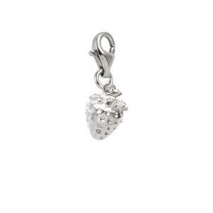   Charms Strawberry Charm with Lobster Clasp, Sterling Silver Jewelry