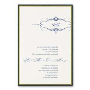  Belles Lettres Layered Invitation with one ink color by 