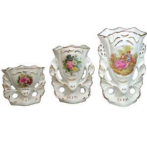   porcelain fine china Vase with couple or flower design various