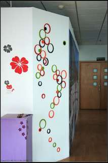 NEW FASHION 5 circle ring indoor 3D Wall ART decoration  