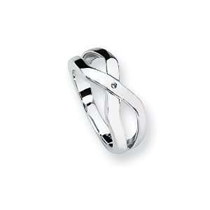  Sterling Silver & Diamond Ring: Jewelry