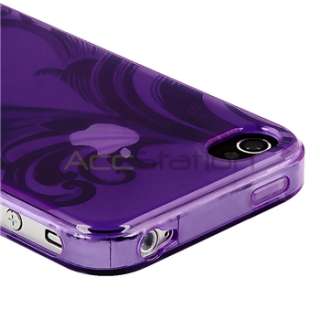   Gel Rubber Skin Case Cover+PRIVACY FILTER for iPhone 4 4G 4S  