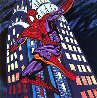 Steve Kaufman Spiderman Print   Light Blue   #31/100  