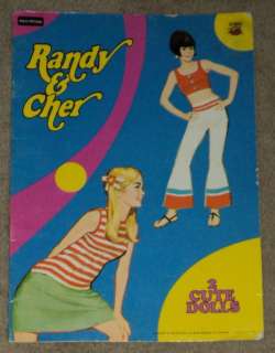 Vintage Randy & Cher Paper Dolls Uncut Kitsch 1978  