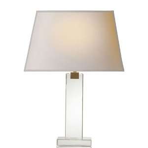    NP Studio 1 Light Table Lamps in Clear Block Glass: Home Improvement