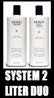 Nioxin SYSTEM 2 LITER Duo CLEANSER + SCALP THERAPY +BN  