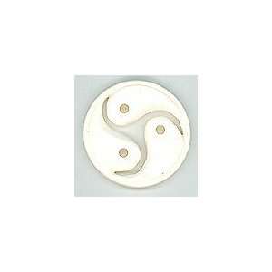  Bone Yin Yang Coin Arts, Crafts & Sewing