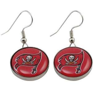 NFL Tampa Bay Buccaneers Team Logo Charm Drop Earrings:  