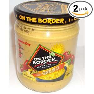On the Border Salsa con Queso   Cheese Dip   15.5 Oz Jar (Pack of 2)