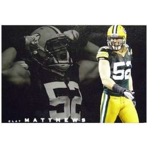 Clay Matthews Custom 16x20 Gallery Wrapped Canvas   Original NFL Art 